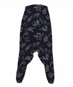 Zodiac Constellation Pattern Print Hammer Pants