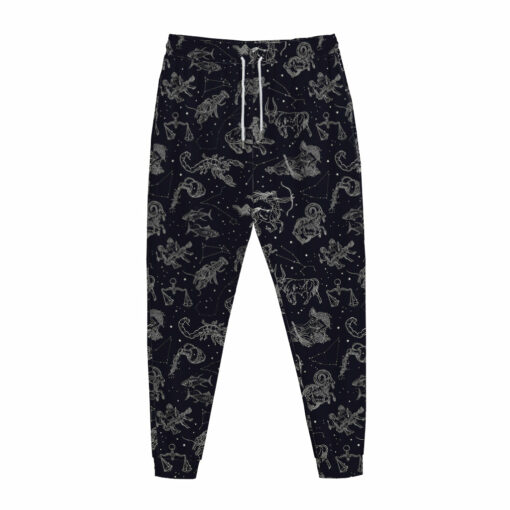 Zodiac Constellation Pattern Print Jogger Pants