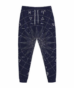 Zodiac Symbols Circle Print Jogger Pants