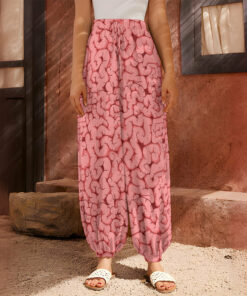 Zombie Brain Print Harem Pants