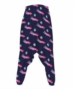 Zombie Eyeball Pattern Print Hammer Pants