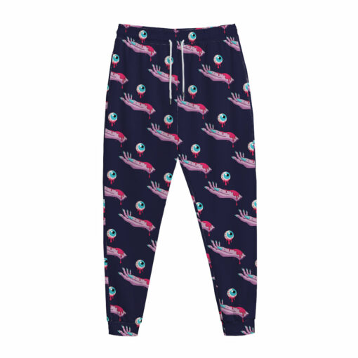 Zombie Eyeball Pattern Print Jogger Pants
