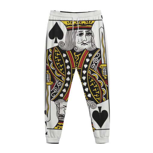 King Of Spades Playing Card Print Jogger Pants