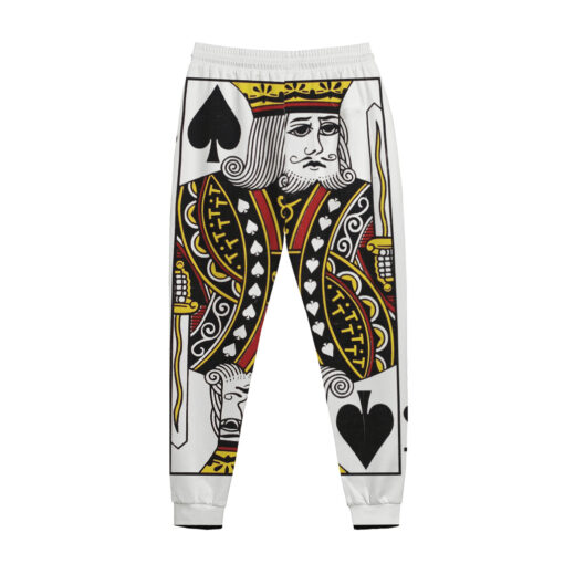 King Of Spades Playing Card Print Jogger Pants