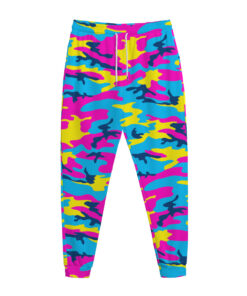 Neon Camouflage Print Jogger Pants