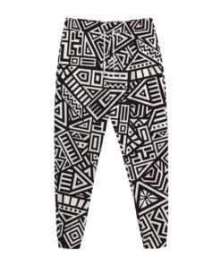 Tribal Aztec Geometric Pattern Print Jogger Pants