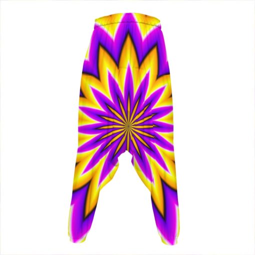 Yellow Flower Moving Optical Illusion Hammer Pants