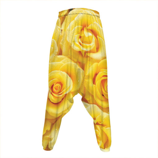 Yellow Rose Print Hammer Pants