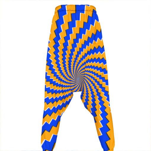 Yellow Spiral Moving Optical Illusion Hammer Pants
