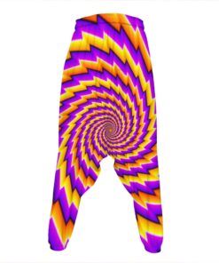 Yellow Twisted Moving Optical Illusion Hammer Pants