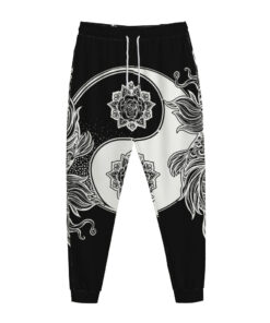 Yin And Yang Koi Carp Fish Print Jogger Pants