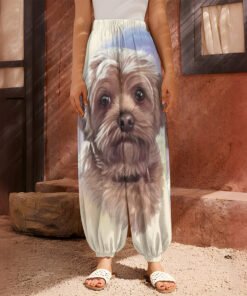 Yorkshire Terrier Portrait Print Harem Pants