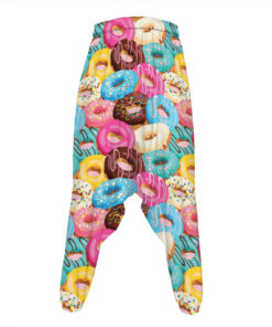 Yummy Donut Pattern Print Hammer Pants