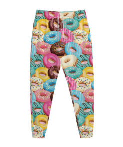 Yummy Donut Pattern Print Jogger Pants