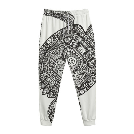 Zentangle Sea Turtle Print Jogger Pants