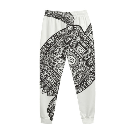 Zentangle Sea Turtle Print Jogger Pants