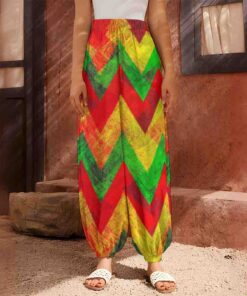 Zig Zag Reggae Pattern Print Harem Pants