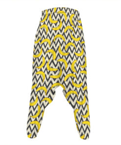 Zigzag Banana Pattern Print Hammer Pants