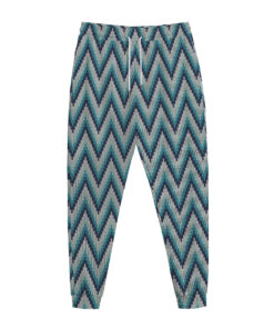 Zigzag Knitted Pattern Print Jogger Pants