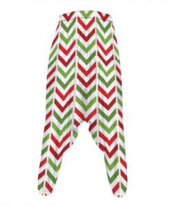Zigzag Merry Christmas Pattern Print Hammer Pants