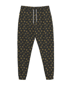Zodiac Astrological Signs Pattern Print Jogger Pants