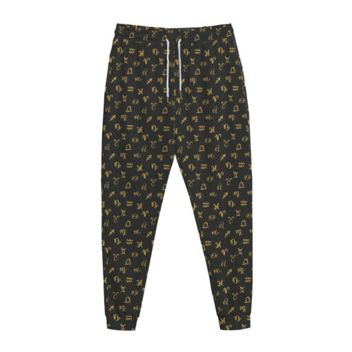 Zodiac Astrological Signs Pattern Print Jogger Pants