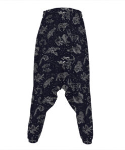 Zodiac Constellation Pattern Print Hammer Pants