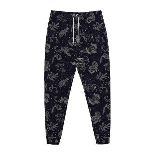 Zodiac Constellation Pattern Print Jogger Pants