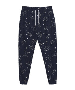 Zodiac Star Signs Pattern Print Jogger Pants