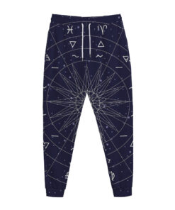 Zodiac Symbols Circle Print Jogger Pants