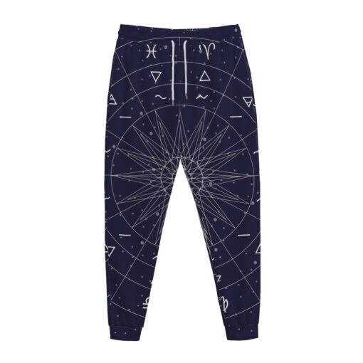Zodiac Symbols Circle Print Jogger Pants