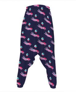Zombie Eyeball Pattern Print Hammer Pants